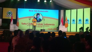Akom deklarasi caketum Golkar