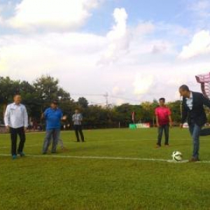 Pembukaan Kompetisi Bola U21 Region Sumsel di Stadion Gelora Serame Lahat, Minggu (27/3)