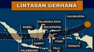 Lintasan Gerhana di tanah air