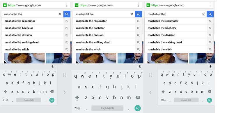 Keyboard Google Satu Tangan