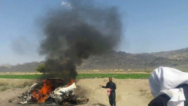 drone AS menyasar mobil Mansyut_AFP