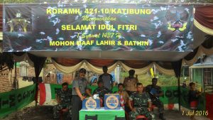 Salah satu posko sekaligus rest area yang disediakan Koramil 421-10/Katibung di jalur mudik lebaran.
