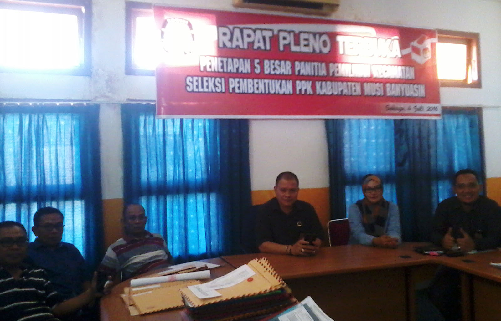Suasana Rapat Pleno Penentuan Nama 5 Besar PPK Pilkada Muba