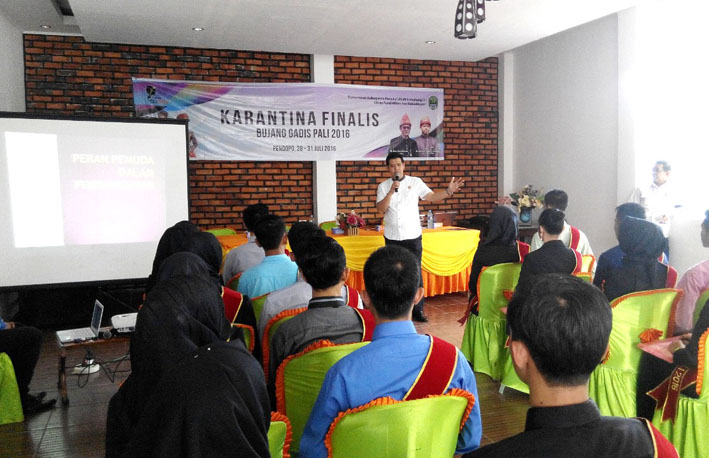 Wabup Ferdian ketika memberikan arahan langsung ke para finalis BGP 2016