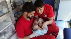 Bayi_berkepala_dua-lahir-di zona perang Suriah _Syrian Arab Red Crescent
