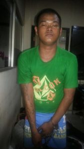 Tersangka perampasan sepeda motor, Bayu Anggara diamankan di Unit Pidum Polresta Palembang.