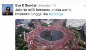 foto yang diunggah di akun twiiter @evndari