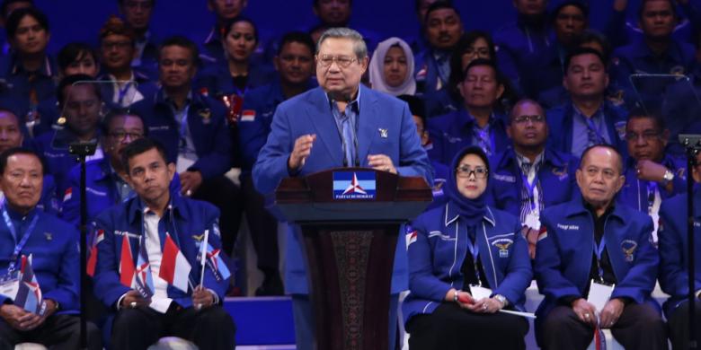 SBY di Rapimnas Partai Demokrat (kompas_com)