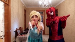 frozzen - spiderman