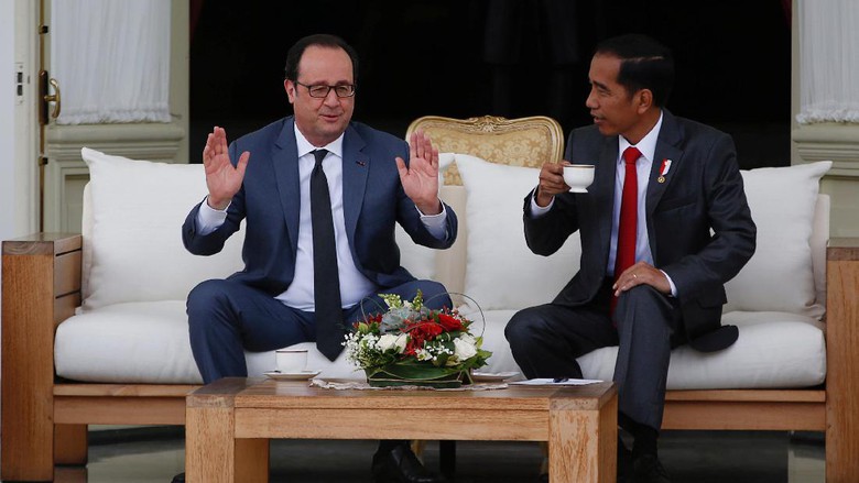 Presiden Hollande dan Presiden Jokowi