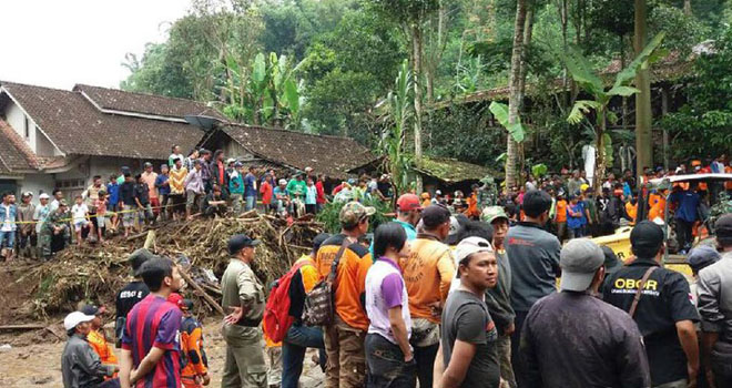 Kondisi banjir bandang di kota Magelang