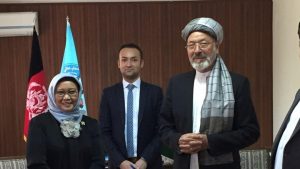 Menlu RI Retno LP Marsudi saat bertemu dengan Presiden Afganistan Mohammad Ashraf Ghani