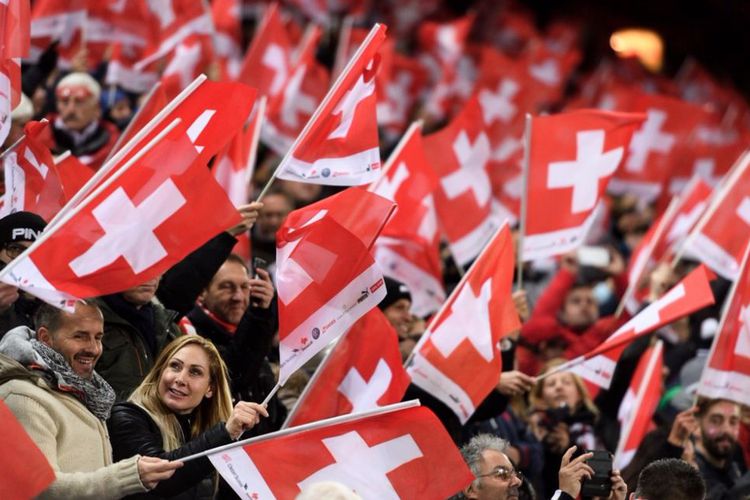 Suporter timnas Swiss