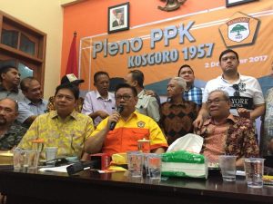 Kosgoro 1957 memberi dukungan untuk Airlangga jadi Ketum Golkar.