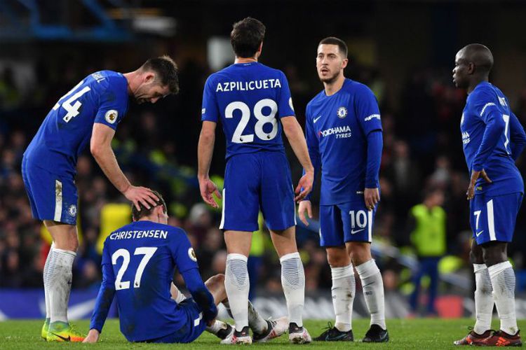 Andreas Christensen (27) mengalami cedera pada pertandingan Premier League antara Chelsea dan Bournemouth