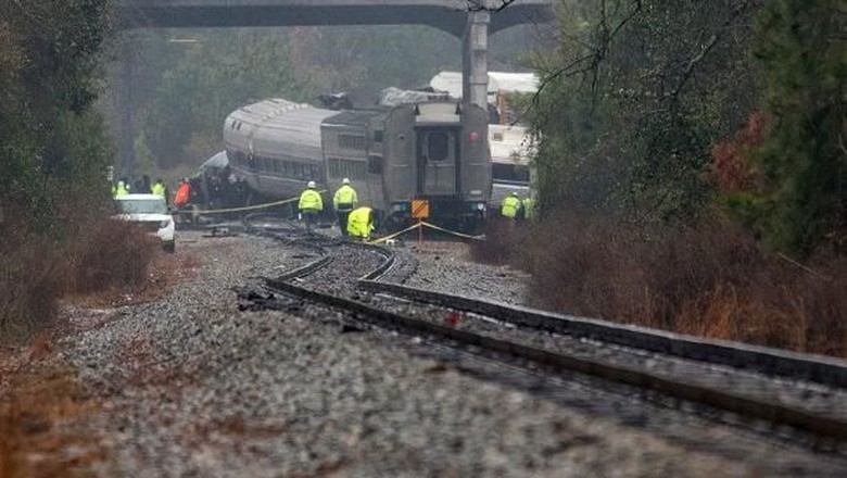 Lokasi kecelakaan kereta di Carolina Selatan AS