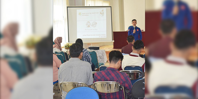 Direktur IPO INSTITUTE Ahmad Muhaimin memaparkan hasil survei (foto ist)
