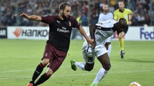 Gonzalo Higuain jadi penentu kemenangan SC Milan
