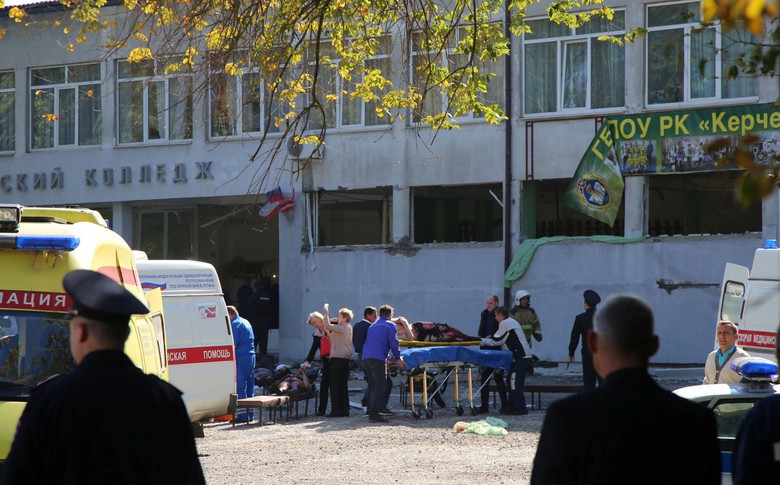 Suasana usai serangan di kampus Crimea