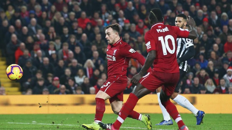 Liverpool menang 4-0 atas Newcastle.