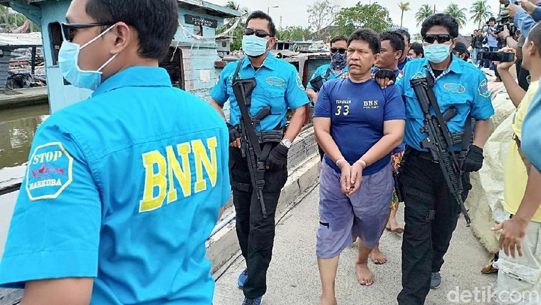 Ibrahim alias Hongkong saat digiring petuga