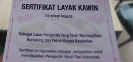ilustrasi sertifikat nikah