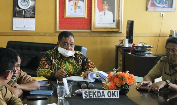 sekda hadiri rapat Virtual berita tgl 11 AGTS
