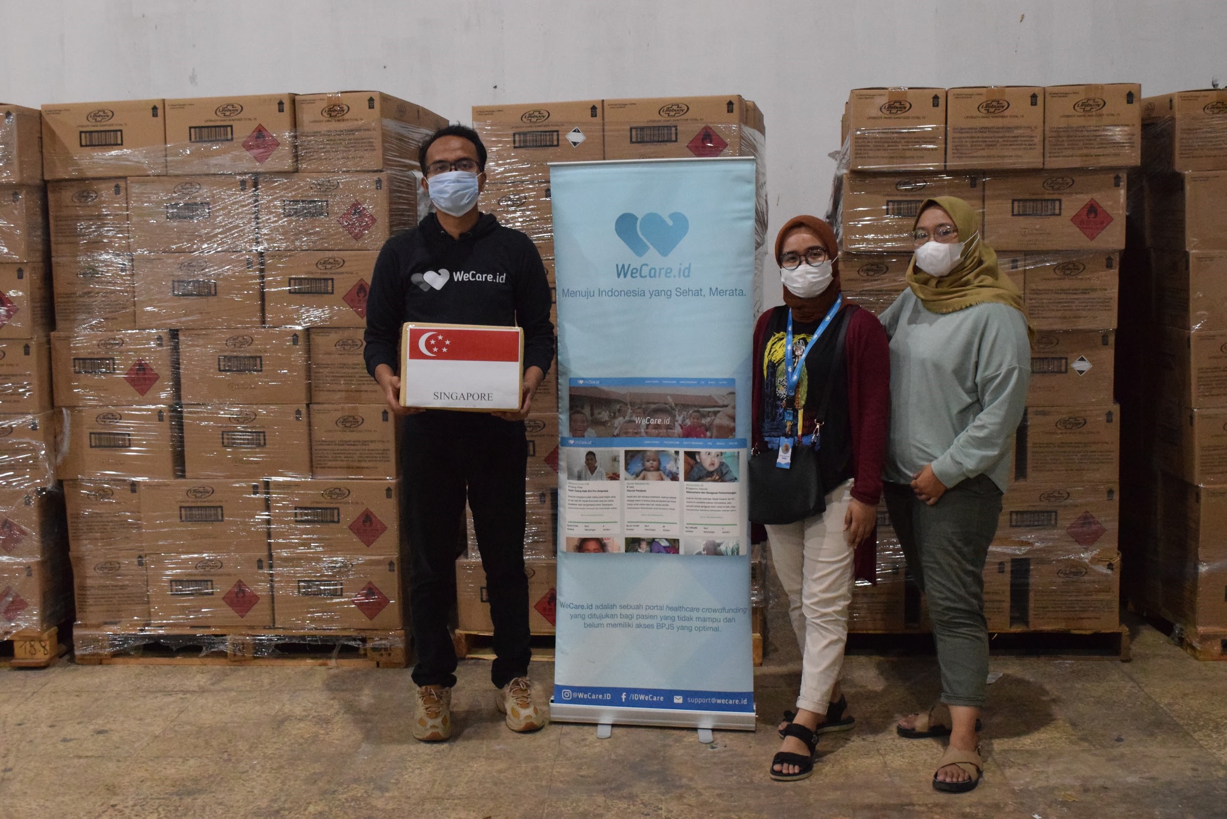 Foto 1 - Wecare.id Terima Dukungan APD dari Pemerintah Singapura
