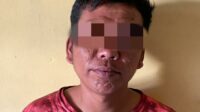 Pelaku saat diamankan