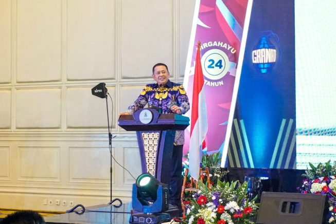 WhatsApp Image 2023-11-05 at 11.48.05 Ketua MPR RI Bambang Soesatyo (Bamsoet) dalam peringatan HUT ke-24 GRANAT, di Jakarta, Sabtu malam (4/11/23).
