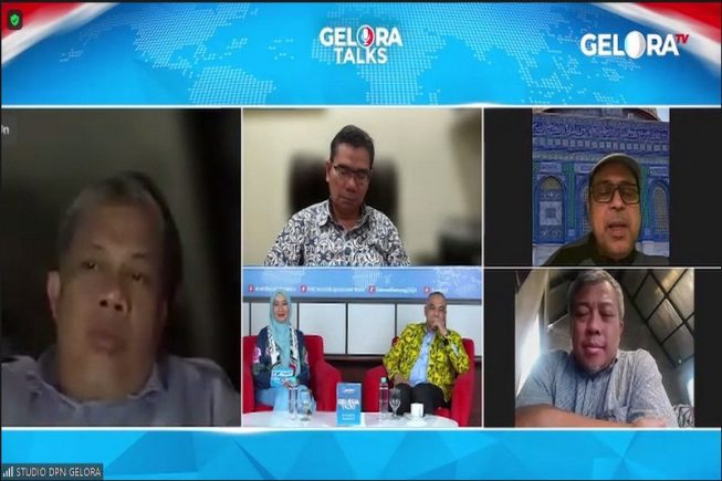 Diskusi Gelora Talks bertajuk 'Duel Sengit Prabowo Vs Anies: Perebutan Suara DKI Jakarta dan Jawa Barat, Rabu (6/12/2023) sore.