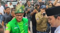 Kepala Badan Pemenangan Pemilu (Bappilu) Nasional PPP, Sandiaga Salahudin Uno saat berkunjung ke Palembang