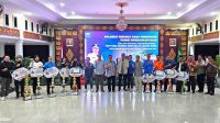 Foto bersama pemenang Pawai Kendaraan Hias DPD KNPI Muaraenim