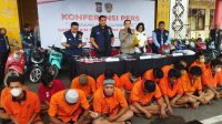 Polrestabes Palembang berhasil mengamankan 32 tersangka Curanmor, termasuk 6 residivis dalam operasi Mandiri kewilayahan yang berlangsung selama 21 hari