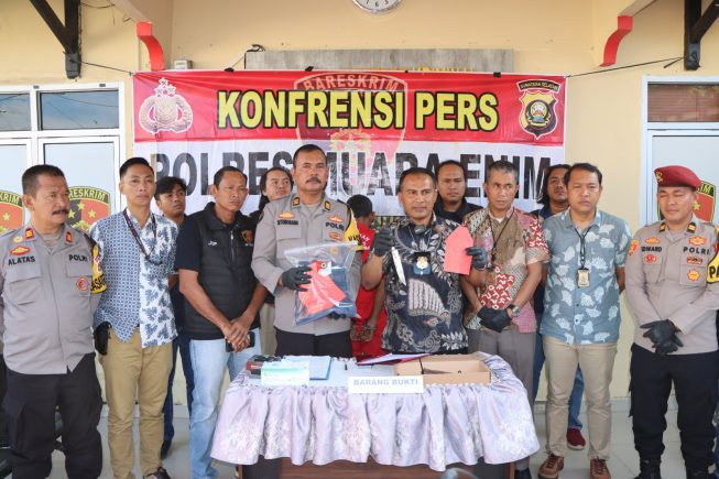 Konferensi pers ungkap kasus penganiayaan yang tragis, menewaskan Riki Juliansyah di Mapolres Muaraenim