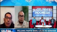 Diskusi Gelora Talks bertajuk 'Peluang Partai Baru Lolos ke Senayan, Rabu (10/1/2024)