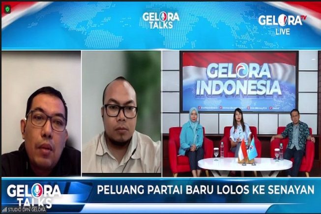 Diskusi Gelora Talks bertajuk 'Peluang Partai Baru Lolos ke Senayan, Rabu (10/1/2024) Diskusi Gelora Talks bertajuk 'Peluang Partai Baru Lolos ke Senayan, Rabu (10/1/2024)