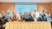 Deklarasi Asosiasi Perguruan Tinggi Swasta Indonesia (Aptisi) untuk menyukseskan Pemilu 2024 agar damai, jujur, dan adil di Kota Tangsel, Sabtu 10 Februari 2024. (Beritasatu.com/Yustinus Patris Paat)