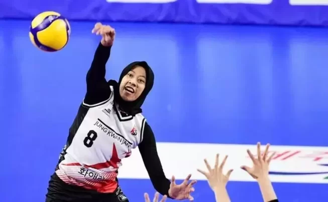 Aksi Megawati bersama tim Red Sparks di Liga Bola Voli Korea Selatan musim 2023/2024 - (Naver/-) Aksi Megawati bersama tim Red Sparks di Liga Bola Voli Korea Selatan musim 2023/2024 - (Naver/-)