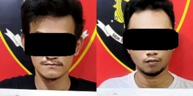 Kedua tersangka saat diamankan Kedua tersangka saat diamankan