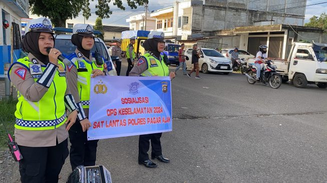 Satlantas Polres Pagaralam Sosialisasikan Ops Keselamatan 2024