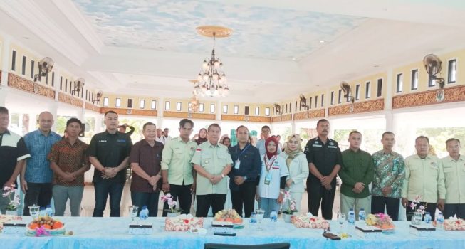 Foto bersama saat pembukaan pelatihan wartawan/ti oleh MIO Kabupaten Muaraenim di BASS, Sabtu (9/3/2024)