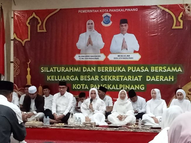 Pj Walikota Lusje Buka Puasa Bersama Staf dan Kepala OPD di Lingkungan Pemkot Pangkalpinang
