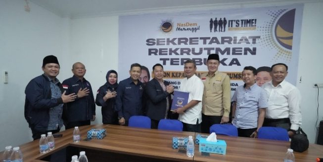 Kuasa Mawardi - Harnojoyo, Aswan Mufti, mengatakan, kedatangan di DPW Partai Nasdem, untuk mengambil formulir