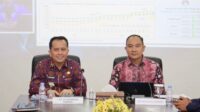 Pj Gubernur Sumsel H Agus Fatoni dan Kepala BPS Provinsi Sumsel Moh. Wahyu Yulianto