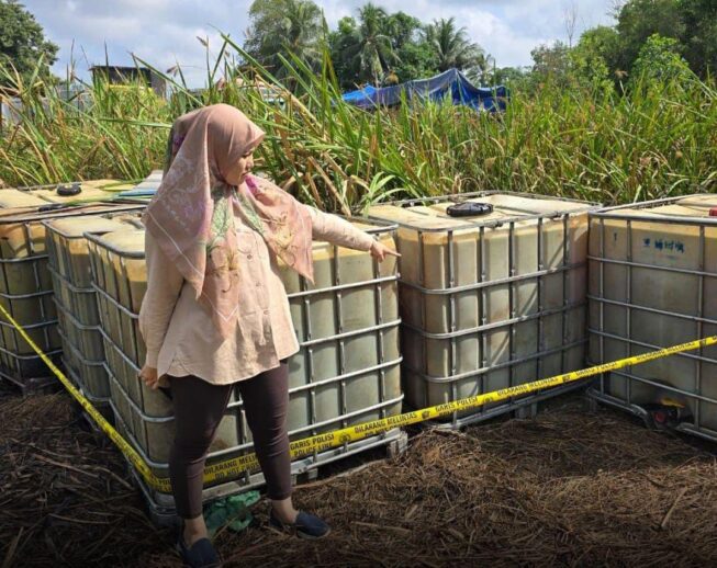 Tipidter Polda Sumsel Grebek Gudang Pengoplosan BBM Ilegal di Ogan Ilir