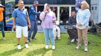 Plt Sekretaris Jenderal MPR RI Siti Fauziah, SE, MM didampingi Kepala Biro Humas dan Sistem Informasi Setjen MPR RI Anies Mayangsari Muninggar, SIP, ME, ikut ramaikan kegiatan outdoor Capacity Building bersama puluhan wartawan