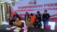Konferensi pers ungkap kasus perampokan di Palembang