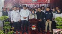 Konferensi pers penutupan masa pendaftaran paslon pada Pilkada Muaraenim pada Jumat (31/8/2024)