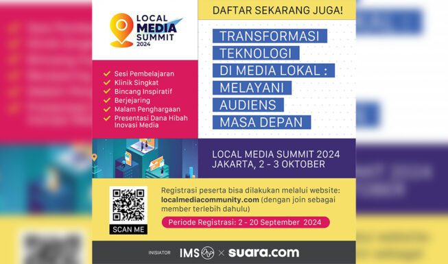 Local Media Summit 2024 Siap Digelar, Registrasi Peserta Dibuka Mulai Hari Ini Local Media Summit 2024 Siap Digelar, Registrasi Peserta Dibuka Mulai Hari Ini